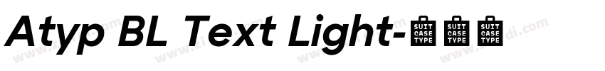 Atyp BL Text Light字体转换